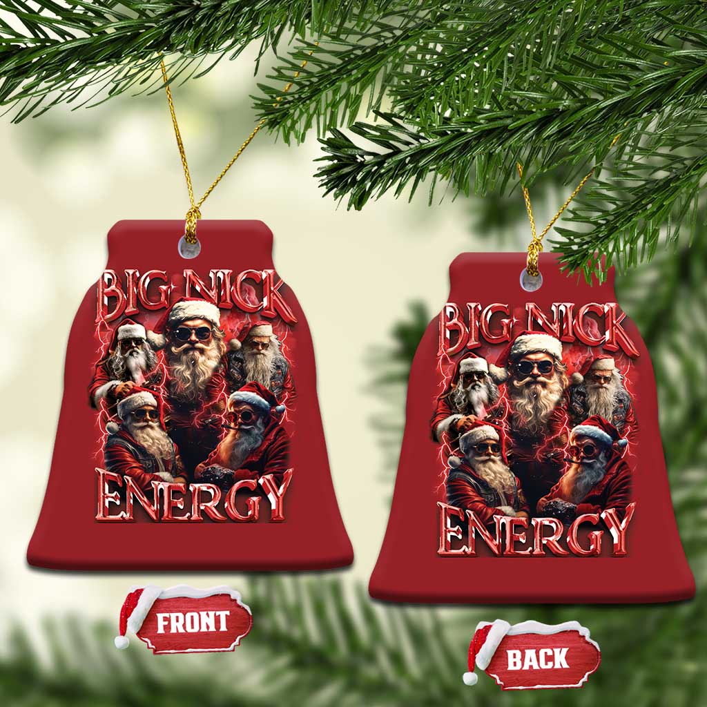 Santa Christmas Ornament Big Nick Energy Bootleg Rap Tee TS10