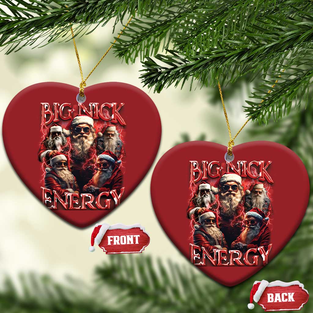 Santa Christmas Ornament Big Nick Energy Bootleg Rap Tee TS10