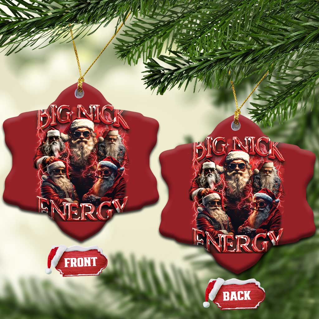 Santa Christmas Ornament Big Nick Energy Bootleg Rap Tee TS10