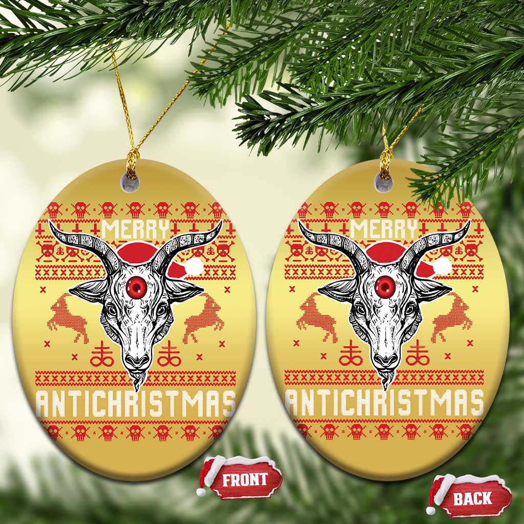 Satan Claus Merry Antichristmas Christmas Ornament Pentagram Ugly Christmas Sweater Evil Pajama TS10