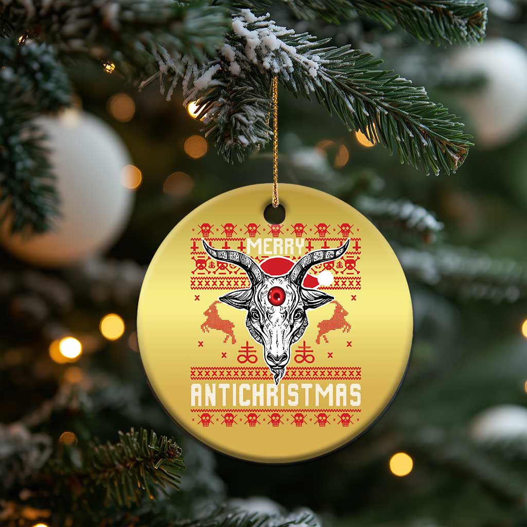 Satan Claus Merry Antichristmas Christmas Ornament Pentagram Ugly Christmas Sweater Evil Pajama TS10