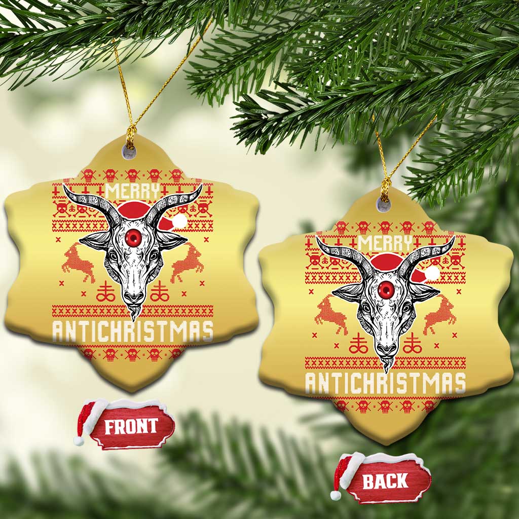 Satan Claus Merry Antichristmas Christmas Ornament Pentagram Ugly Christmas Sweater Evil Pajama TS10