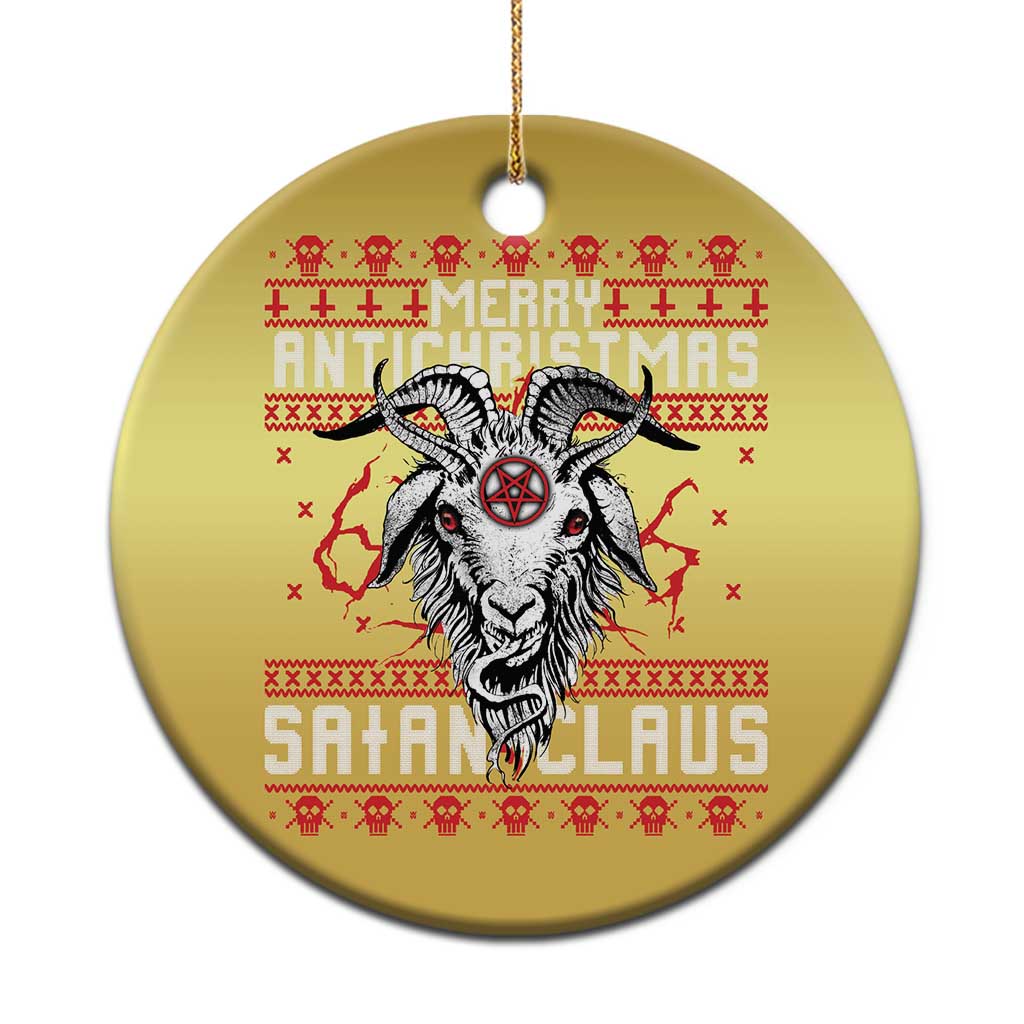 Satan Claus Merry Antichristmas Christmas Ornament Goth Ugly Christmas Sweater Pentagram Evil Pajama TS10