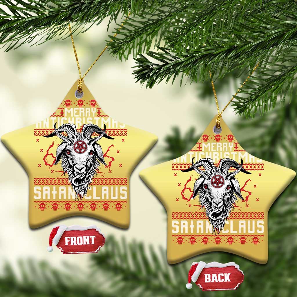 Satan Claus Merry Antichristmas Christmas Ornament Goth Ugly Christmas Sweater Pentagram Evil Pajama TS10