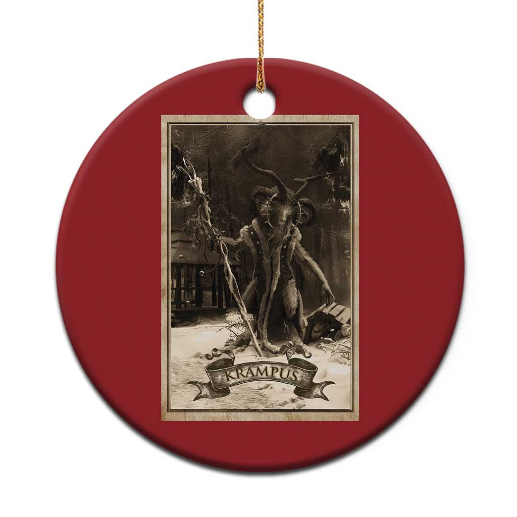 Krampus Christmas Ornament Xmas Horror Ugly Sweater Krampus Tarot Card Evil Pajama TS10