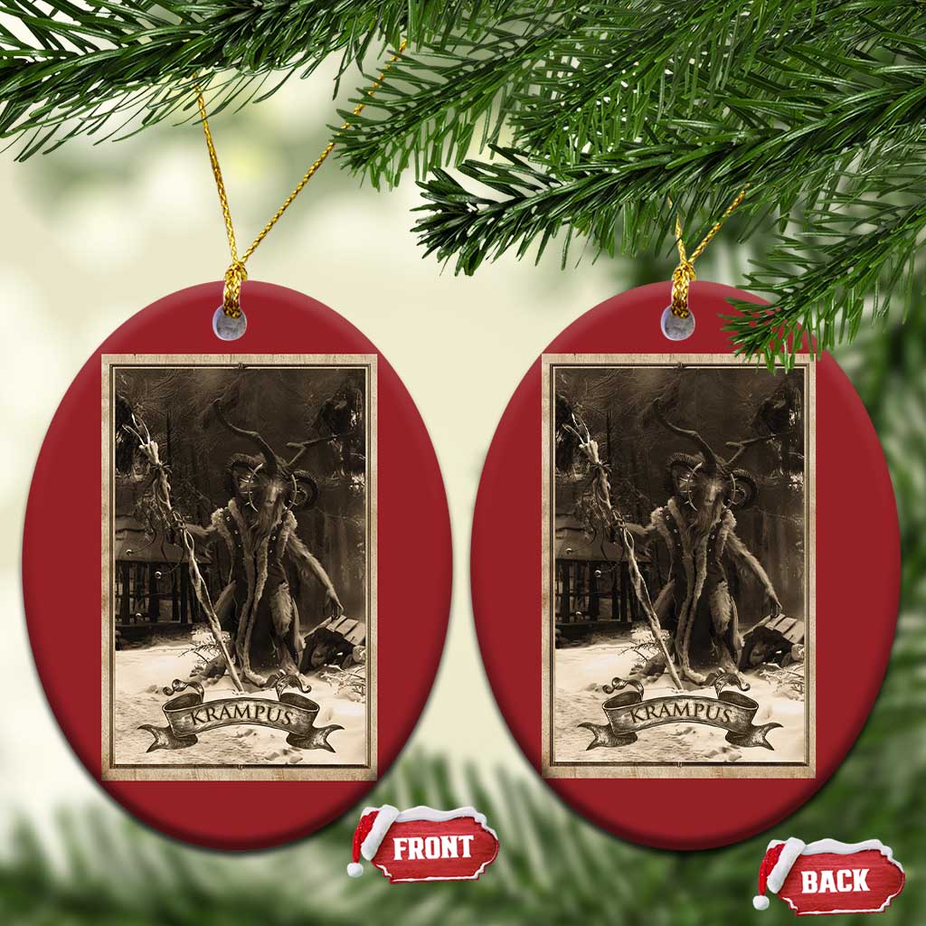 Krampus Christmas Ornament Xmas Horror Ugly Sweater Krampus Tarot Card Evil Pajama TS10