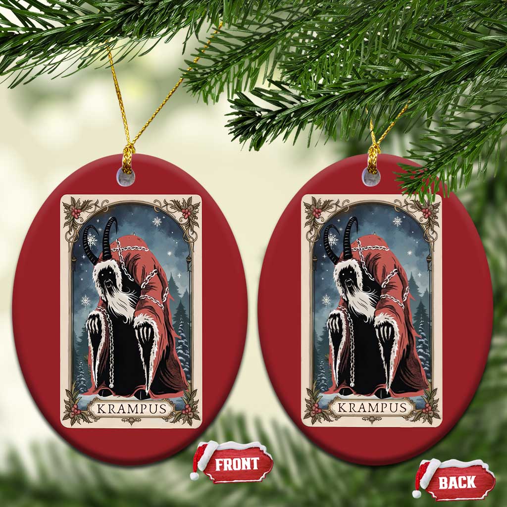 Krampus Christmas Ornament Tarot Card Xmas Horror Ugly Sweater Evil Pajama TS10