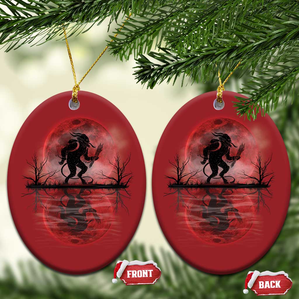 Krampus Christmas Ornament Scary Horror Goth Xmas Blood Moon Ugly Sweater Evil Pajama TS10