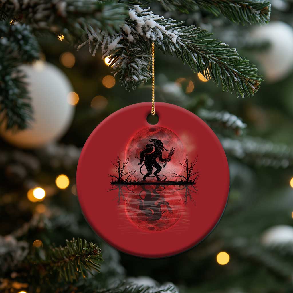 Krampus Christmas Ornament Scary Horror Goth Xmas Blood Moon Ugly Sweater Evil Pajama TS10