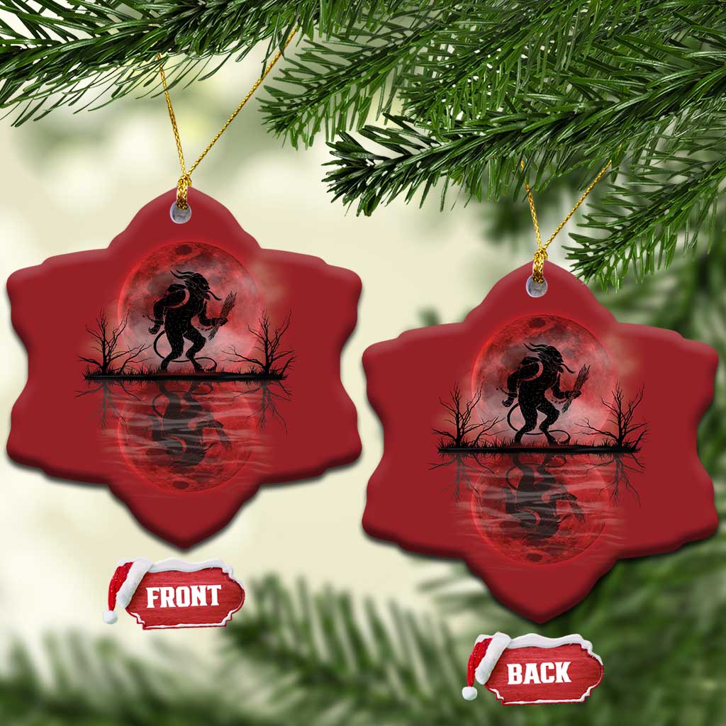 Krampus Christmas Ornament Scary Horror Goth Xmas Blood Moon Ugly Sweater Evil Pajama TS10