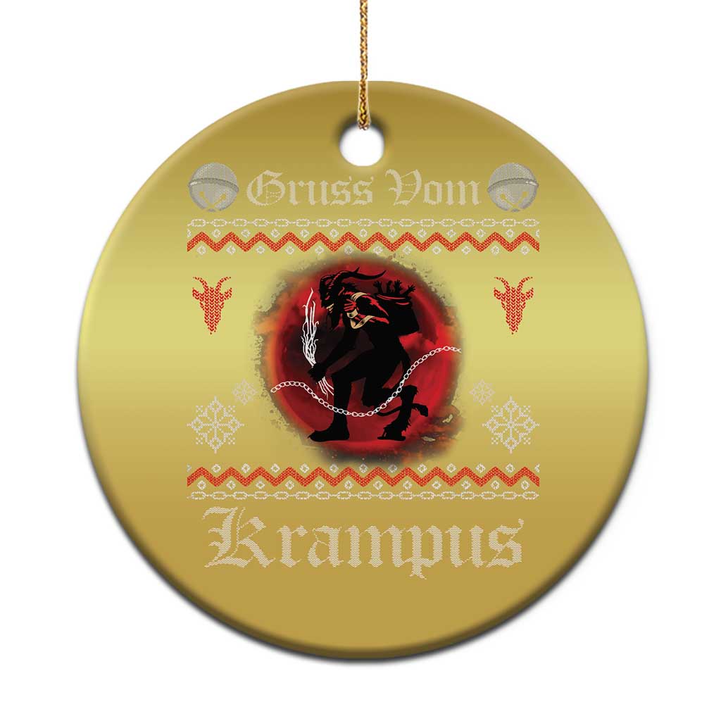 Krampus Christmas Ornament Goth Xmas Gruss Von Krampus Ugly Christmas Sweater Evil Pajama TS10