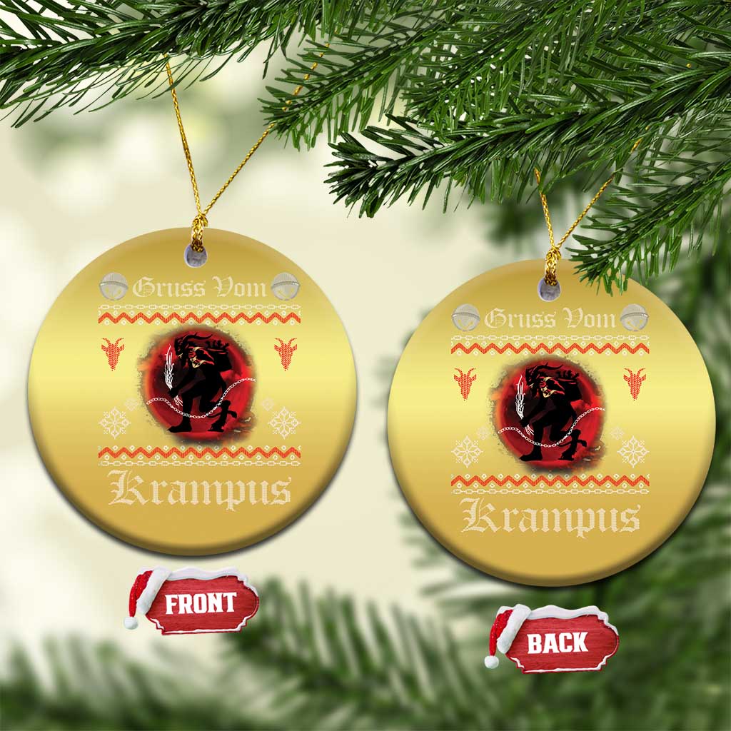Krampus Christmas Ornament Goth Xmas Gruss Von Krampus Ugly Christmas Sweater Evil Pajama TS10
