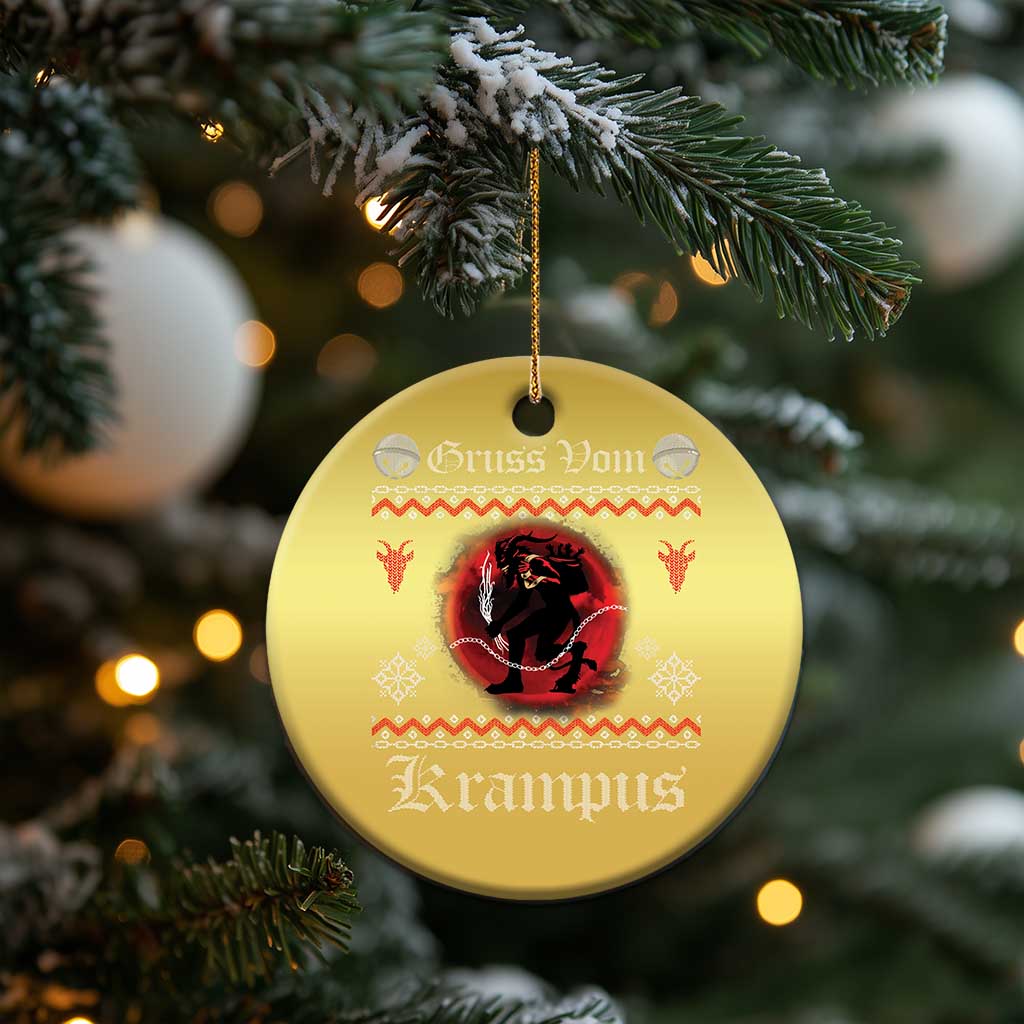 Krampus Christmas Ornament Goth Xmas Gruss Von Krampus Ugly Christmas Sweater Evil Pajama TS10