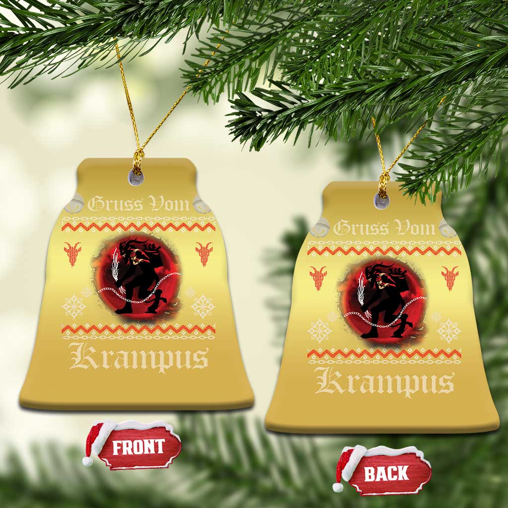 Krampus Christmas Ornament Goth Xmas Gruss Von Krampus Ugly Christmas Sweater Evil Pajama TS10