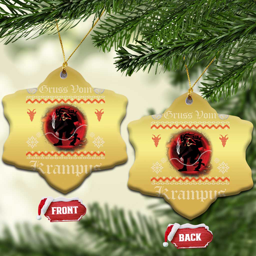 Krampus Christmas Ornament Goth Xmas Gruss Von Krampus Ugly Christmas Sweater Evil Pajama TS10