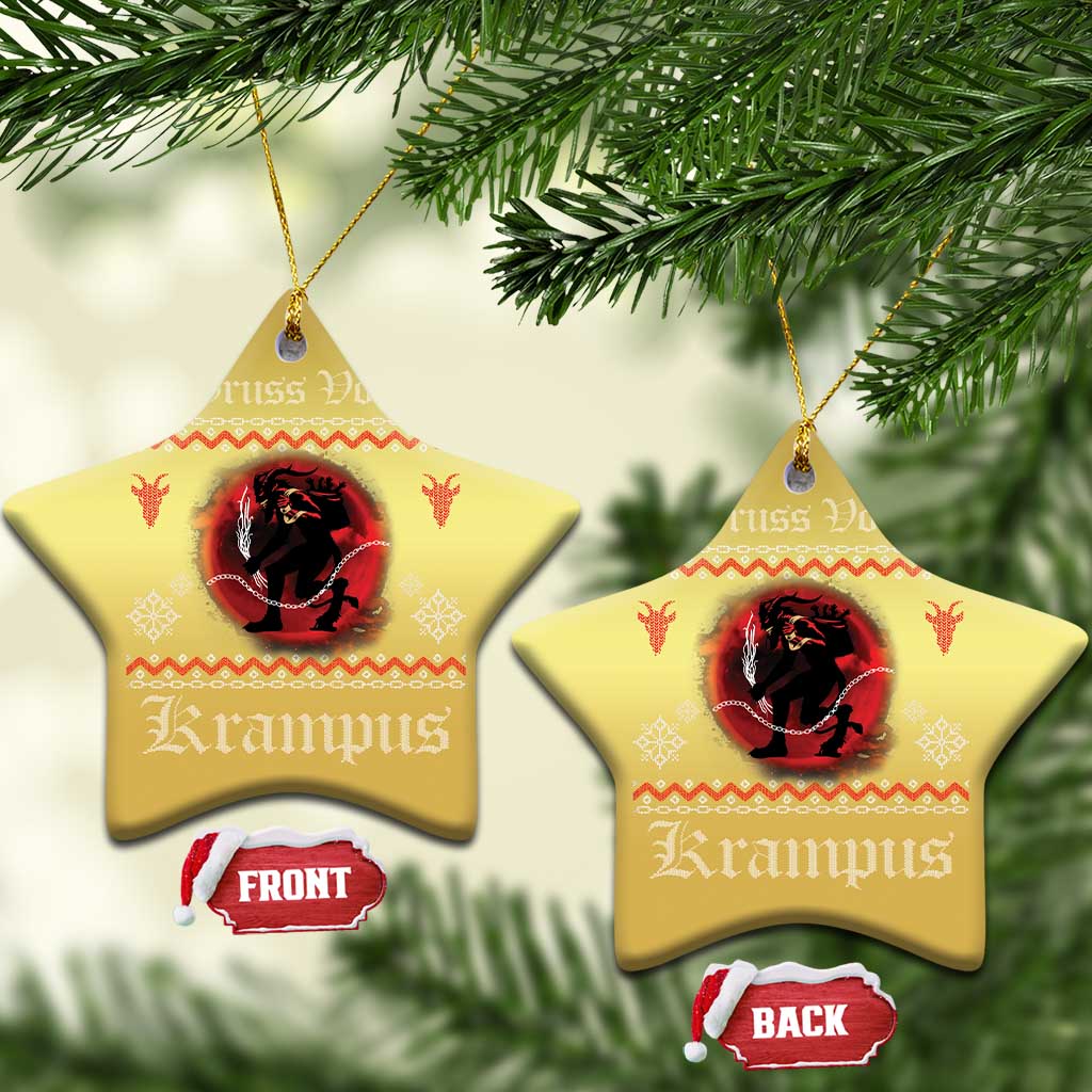 Krampus Christmas Ornament Goth Xmas Gruss Von Krampus Ugly Christmas Sweater Evil Pajama TS10