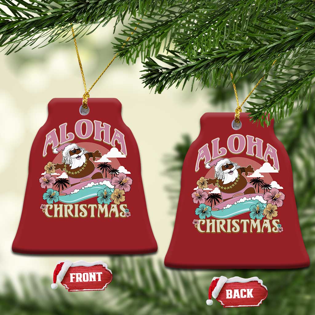 Hawaii Christmas Ornament Retro African American Surfing Santa With Tattoos Aloha Christmas TS10