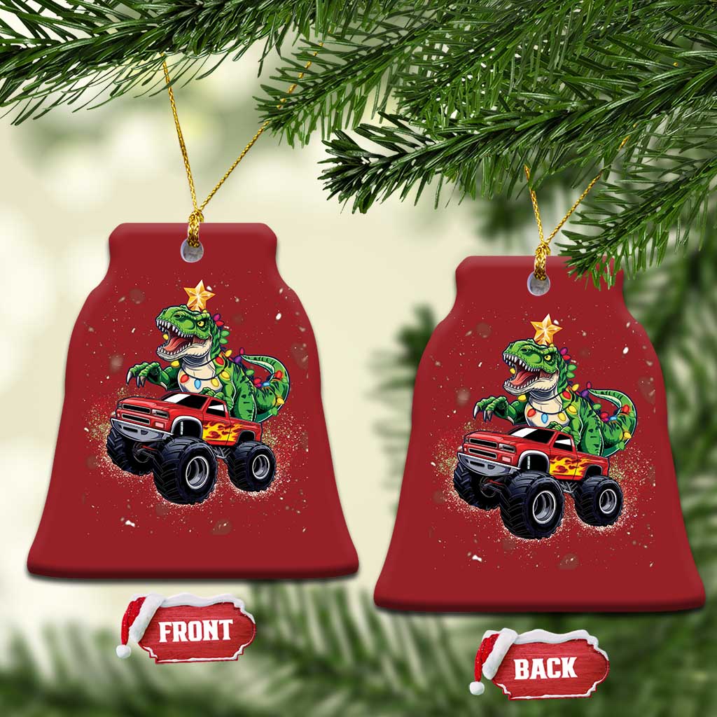 Dinosaur Monster Truck Christmas Ornament TS10