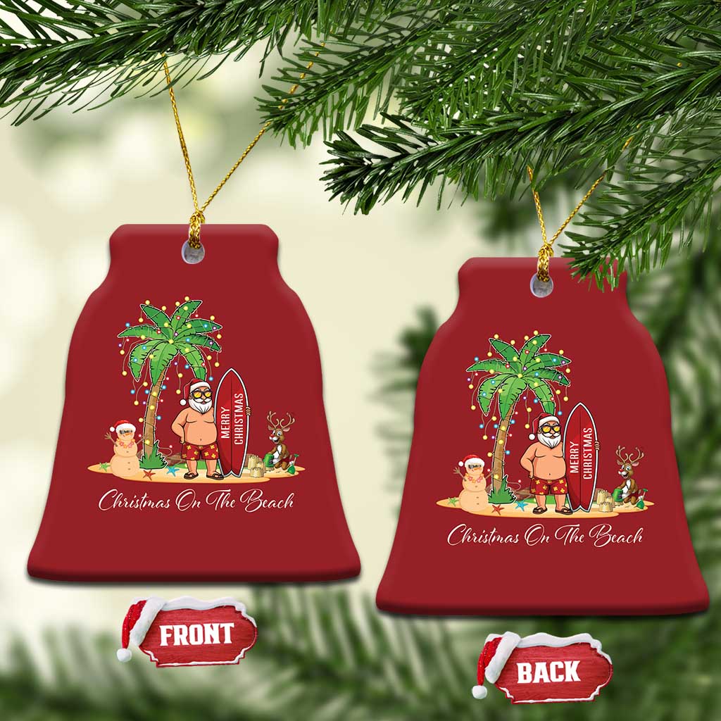 Hawaii Christmas Ornament Christmas On The Beach Holiday Xmas Palm Tree TS10