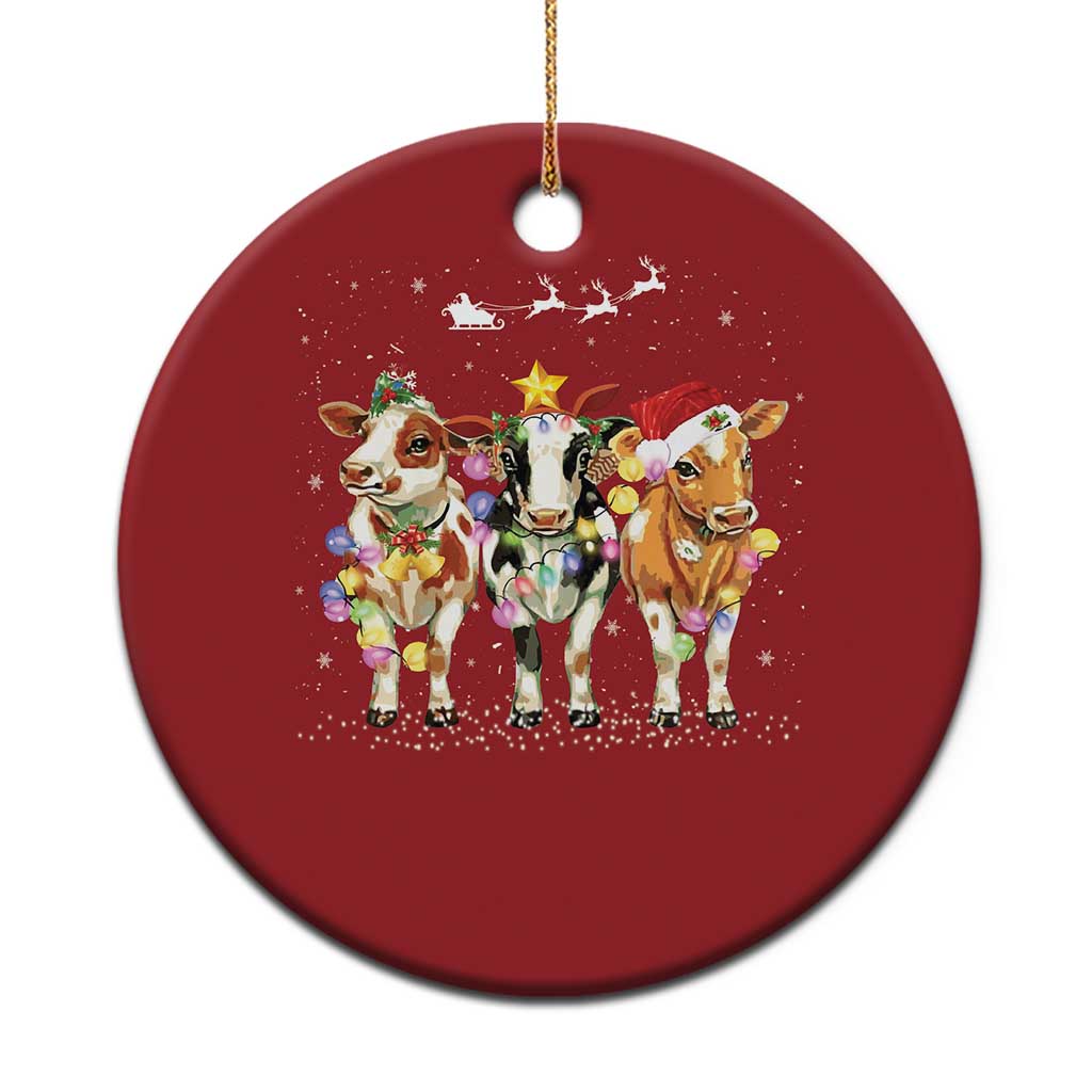 Xmas Cow Christmas Ornament Cow Lover Xmas Gifts TS10