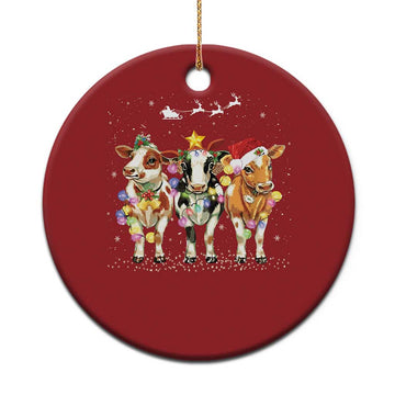 Xmas Cow Christmas Ornament Cow Lover Xmas Gifts TS10