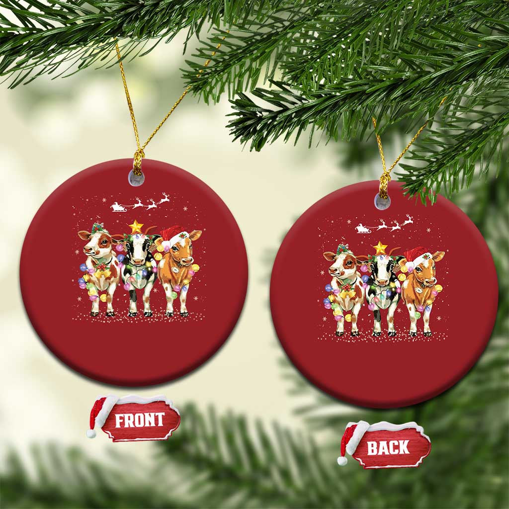 Xmas Cow Christmas Ornament Cow Lover Xmas Gifts TS10