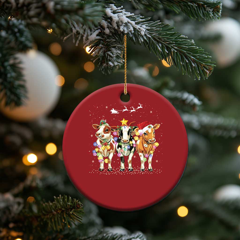 Xmas Cow Christmas Ornament Cow Lover Xmas Gifts TS10