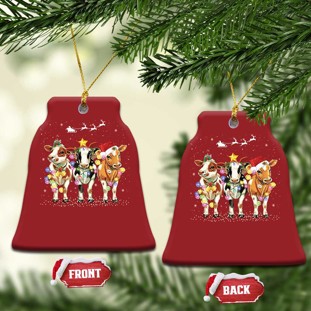 Xmas Cow Christmas Ornament Cow Lover Xmas Gifts TS10