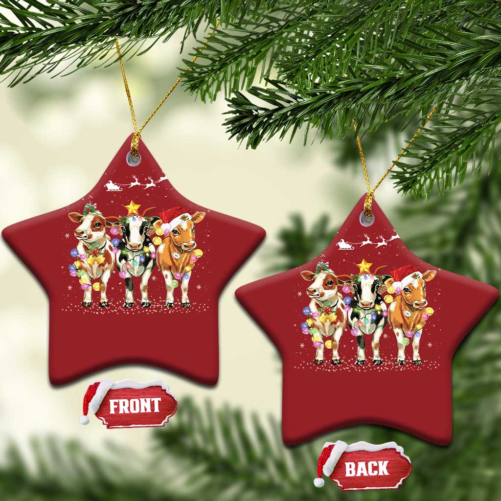 Xmas Cow Christmas Ornament Cow Lover Xmas Gifts TS10