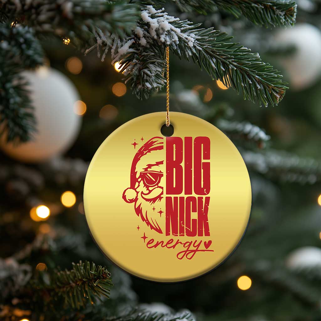 Santa Christmas Ornament Fun Retro Big Nick Energy TS10