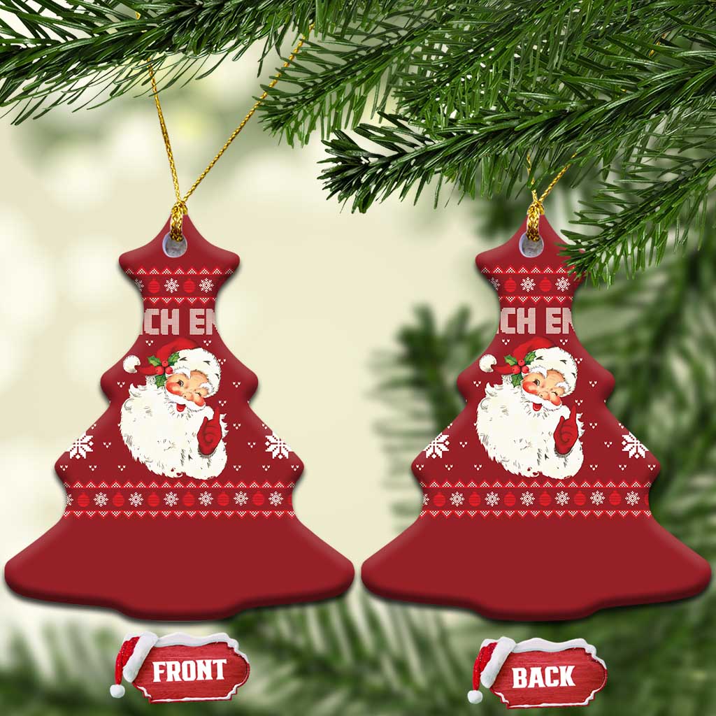 Xmas Santa Claus Christmas Ornament Big Nick Energy Santa Ugly Xmas TS10