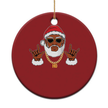 Funny Santa Christmas Ornament Black Hip Hop Santa African American Santa Rapper Fan Gift TS10
