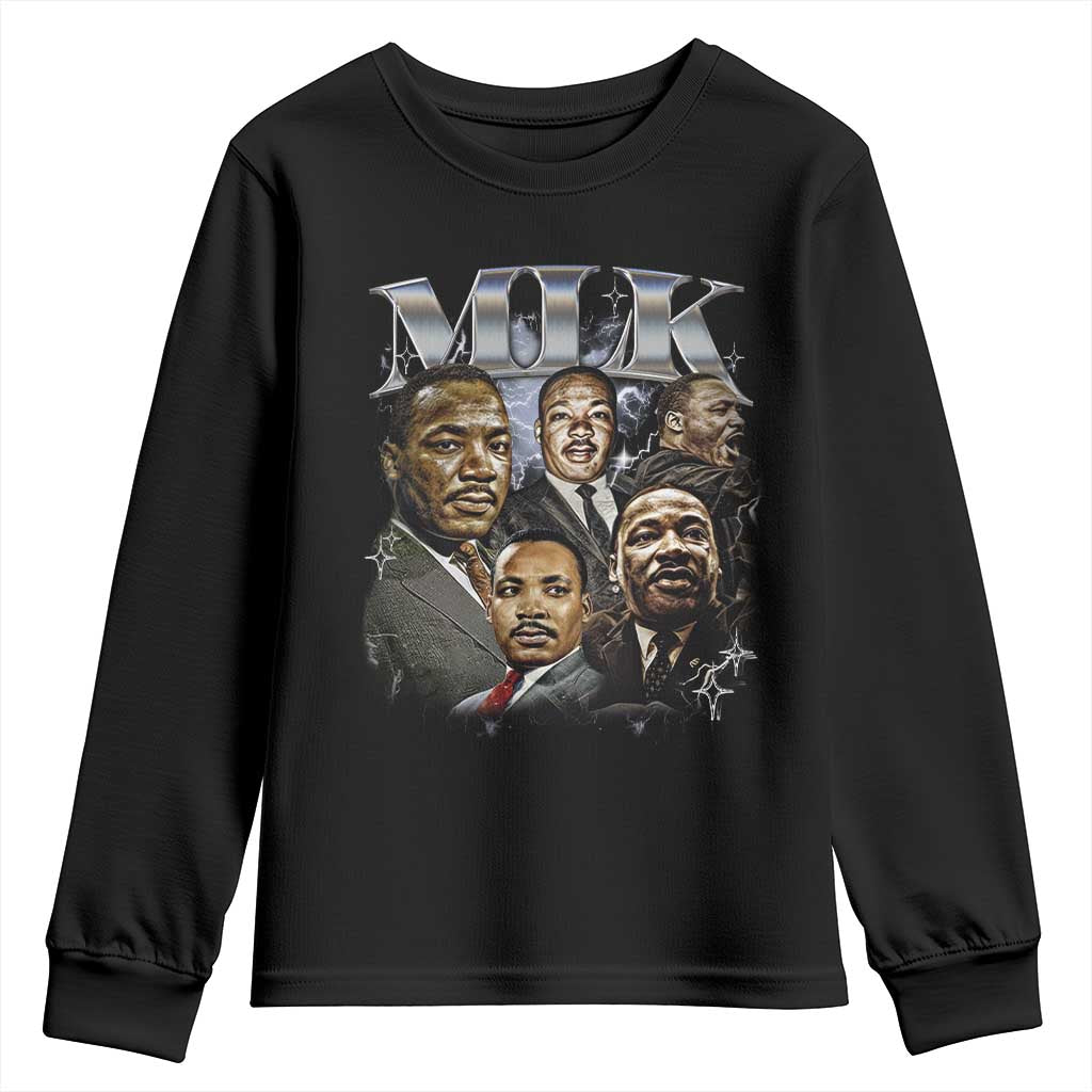 Martin Luther King Youth Sweatshirt Black History Month Pride MLK Bootleg Rap Tee TS10