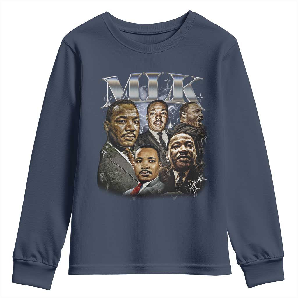 Martin Luther King Youth Sweatshirt Black History Month Pride MLK Bootleg Rap Tee TS10