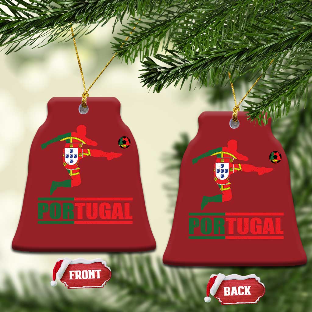 Portugal Soccer Christmas Ornament Portuguese Flag Futebol Football Player TS10