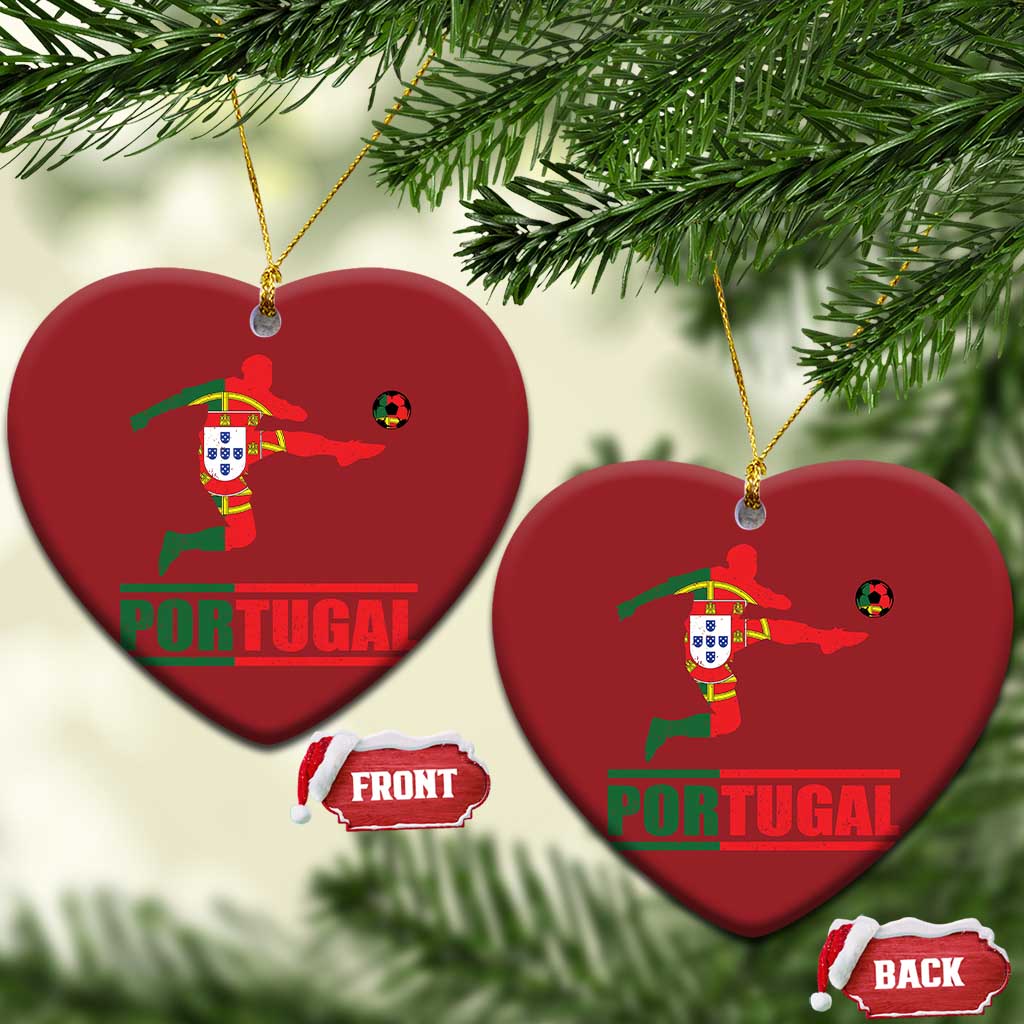 Portugal Soccer Christmas Ornament Portuguese Flag Futebol Football Player TS10
