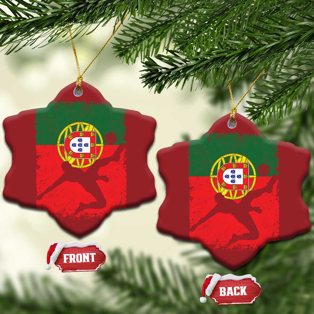 Portugal Soccer Christmas Ornament Portuguese Flag Futebol Football Fan TS10