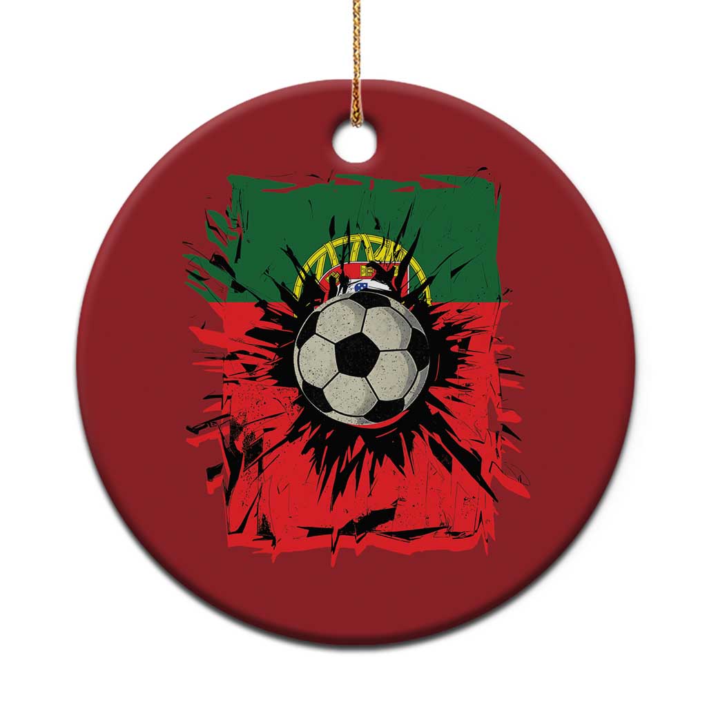 Portugal Soccer Christmas Ornament Portuguese Flag Soccer Ball Futebol TS10