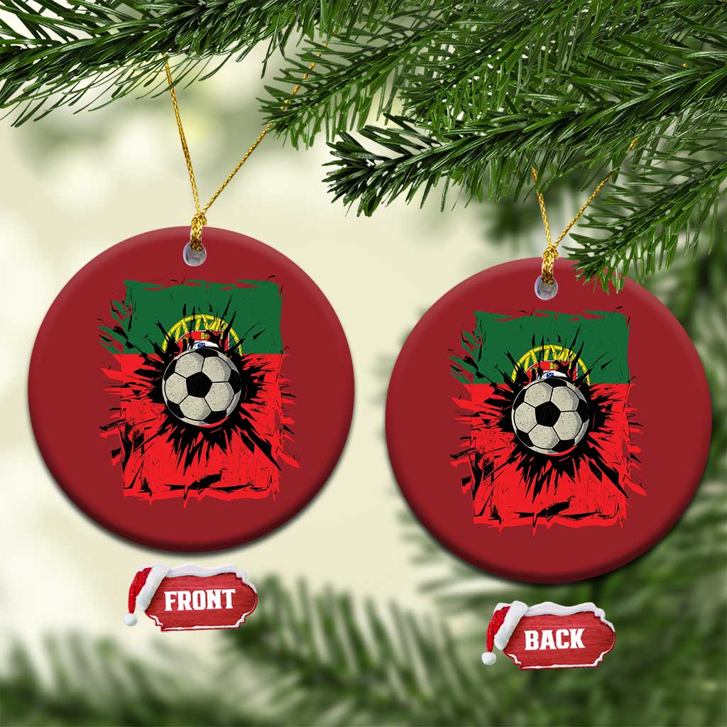 Portugal Soccer Christmas Ornament Portuguese Flag Soccer Ball Futebol TS10