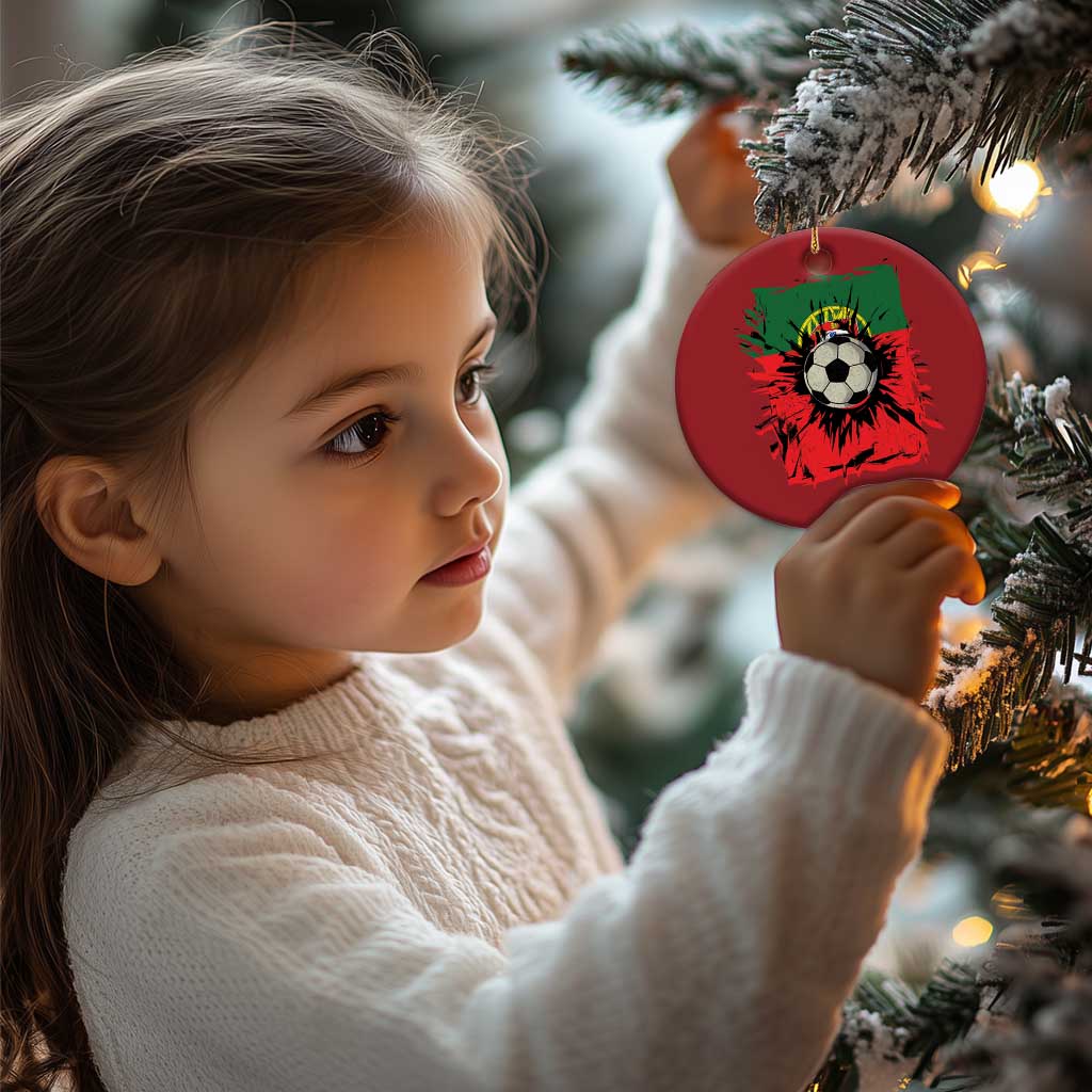Portugal Soccer Christmas Ornament Portuguese Flag Soccer Ball Futebol TS10