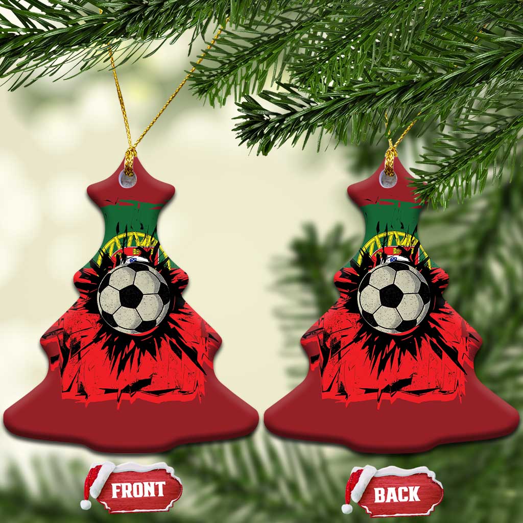 Portugal Soccer Christmas Ornament Portuguese Flag Soccer Ball Futebol TS10