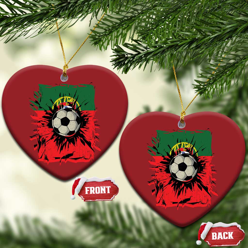 Portugal Soccer Christmas Ornament Portuguese Flag Soccer Ball Futebol TS10