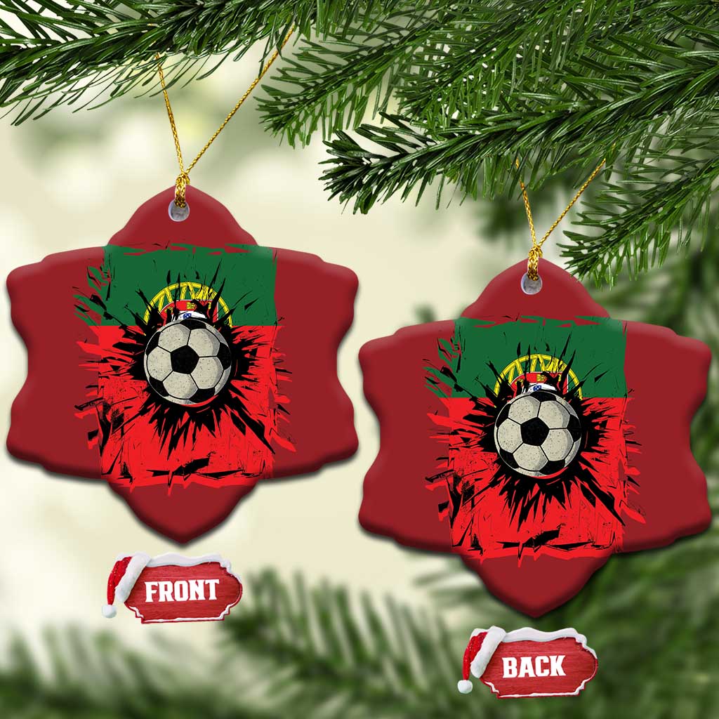 Portugal Soccer Christmas Ornament Portuguese Flag Soccer Ball Futebol TS10