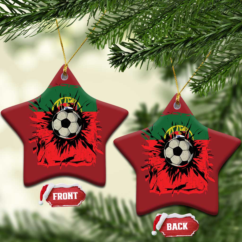 Portugal Soccer Christmas Ornament Portuguese Flag Soccer Ball Futebol TS10
