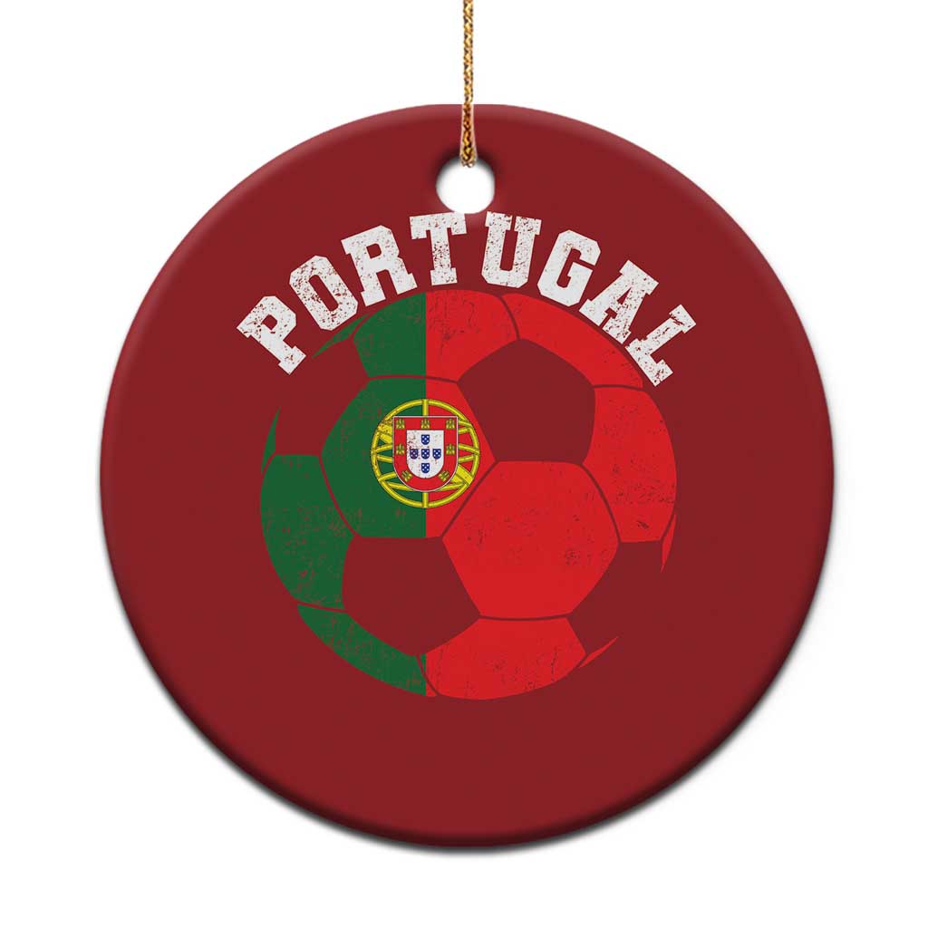 Portugal Soccer Christmas Ornament Portuguese Flag Soccer Ball Futebol Football Fan TS10