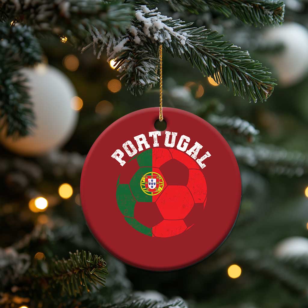 Portugal Soccer Christmas Ornament Portuguese Flag Soccer Ball Futebol Football Fan TS10
