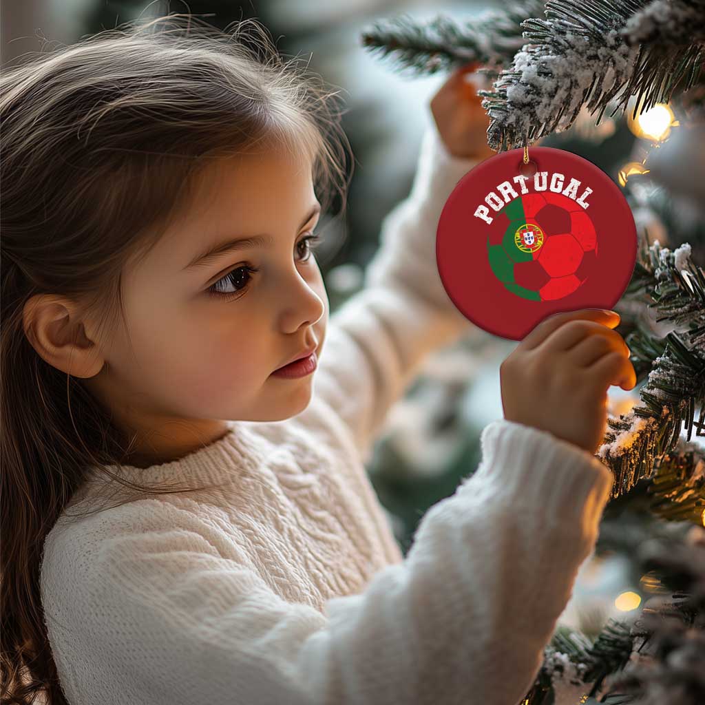 Portugal Soccer Christmas Ornament Portuguese Flag Soccer Ball Futebol Football Fan TS10