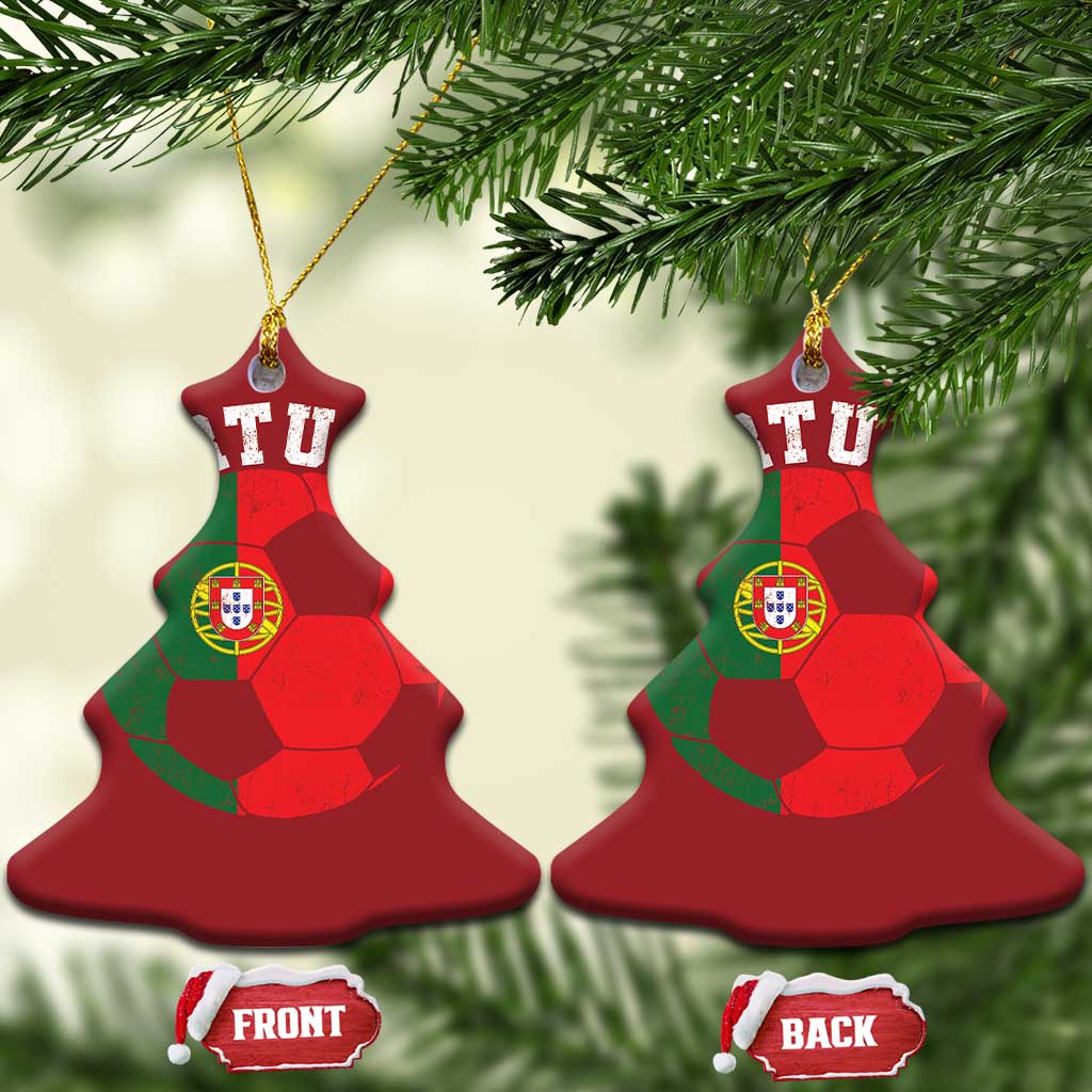Portugal Soccer Christmas Ornament Portuguese Flag Soccer Ball Futebol Football Fan TS10