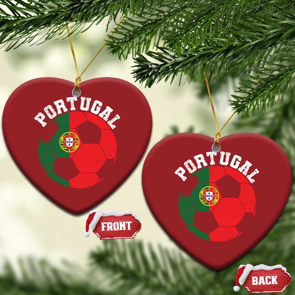 Portugal Soccer Christmas Ornament Portuguese Flag Soccer Ball Futebol Football Fan TS10
