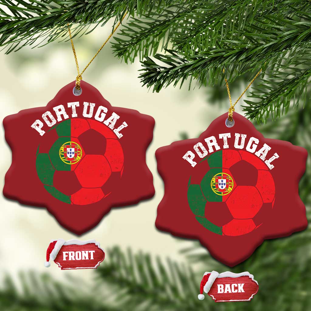 Portugal Soccer Christmas Ornament Portuguese Flag Soccer Ball Futebol Football Fan TS10